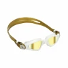 Gafas De Natación Aqua Sphere Kayenne Small Blanco Dorado Lentes Espejadas Dorado