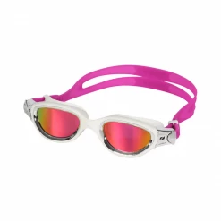 Gafas De Natación Zone3 Venator-X Blanco Plateado Con Lentes Espejadas Rosa