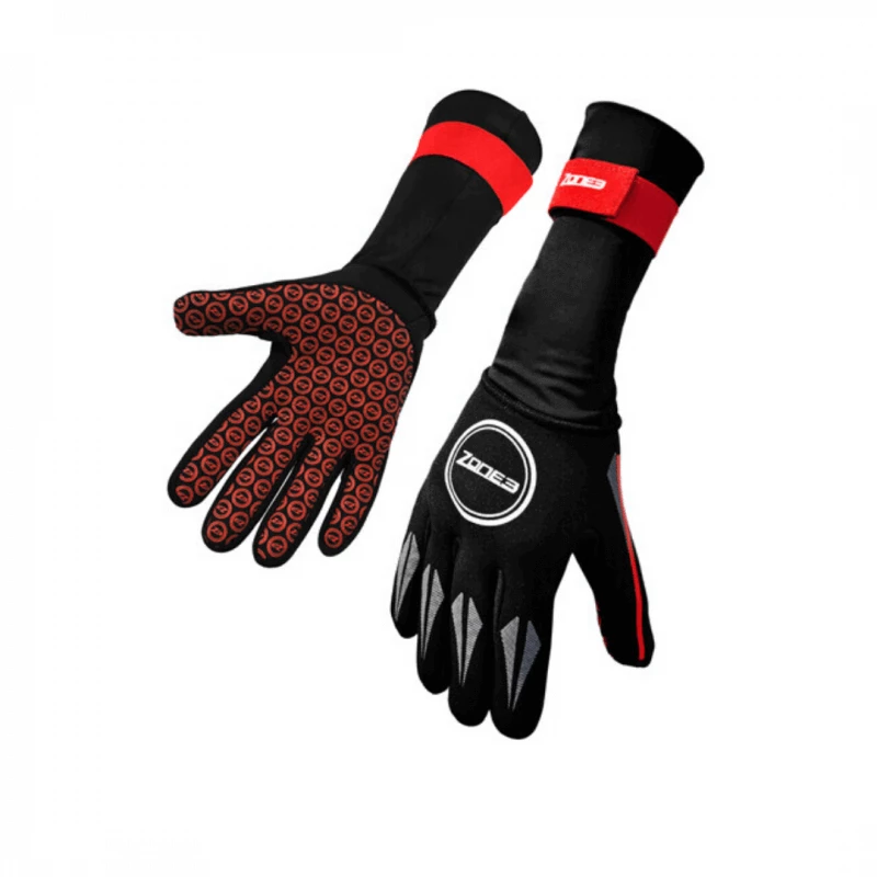 Guantes Zone3 De Natación Negro Rojo 2 Guantes Zone3 De Natación Negro Rojo - Imagen 2