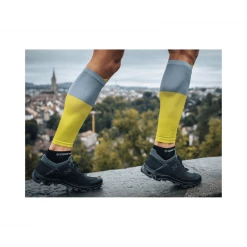 Medias Compresión Compressport R2V2 Gris Verde Lima -Natación Tienda de ventas medias compresion compressport r2v2 gris verde lima 3