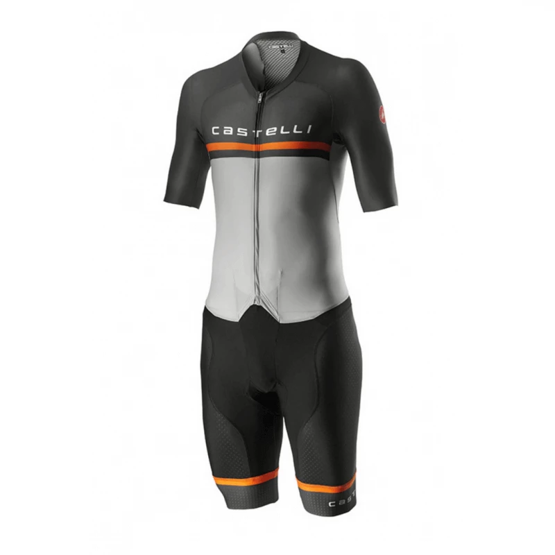 Mono De Ciclismo Castelli Sanremo 4.0 Speed Suit Gris Naranja 1 Mono De Ciclismo Castelli Sanremo 4.0 Speed Suit Gris Naranja