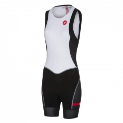 Tritraje Castelli Short Distance W Race Suit Blanco Negro