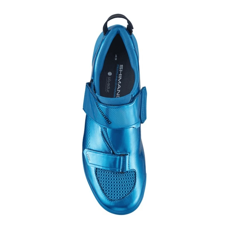 Zapatillas Shimano TR901 Triatlón Azul Con Suela De Carbono 2 Zapatillas Shimano TR901 Triatlón Azul Con Suela De Carbono - Imagen 2